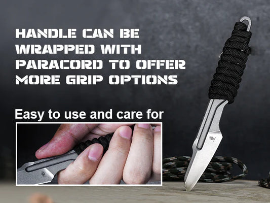 SCUTTLER Compact D2 Fixed Blade D2 Handle 1058A1 (2.05" Stonewashed)