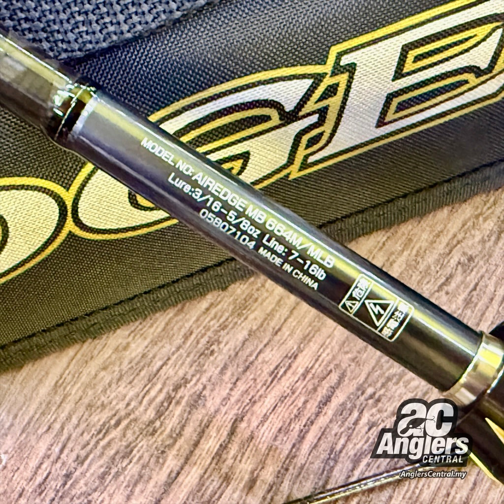 AirEdge MB664M/MLB 4pc Travel 7-16lb (USED, 9.5/10) with semi hard rod case