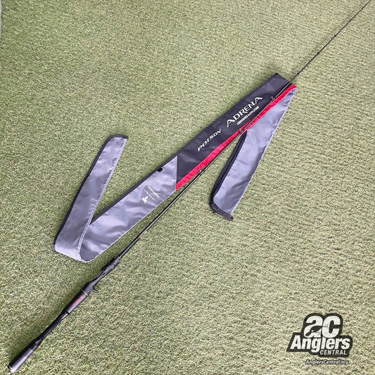 18 Poison Adrena 166H 12-25lb (USED, 8.5/10) with rod sleeve/bag