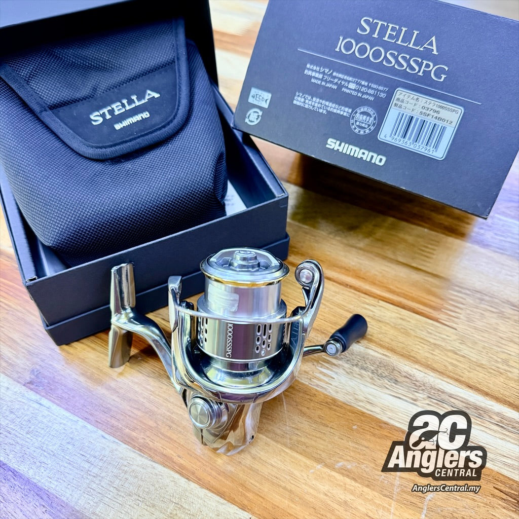 shimano stella 1000ssspg 18 Stella 1000SSSPG (USED, 8/10) complete box set – Anglers Central