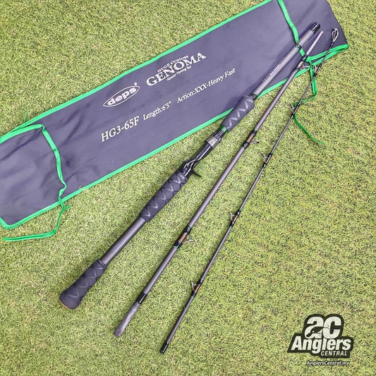 Huge Custom Genoma HG3-65F (3pc) (USED, 9.5/10) with rod bag/sleeve