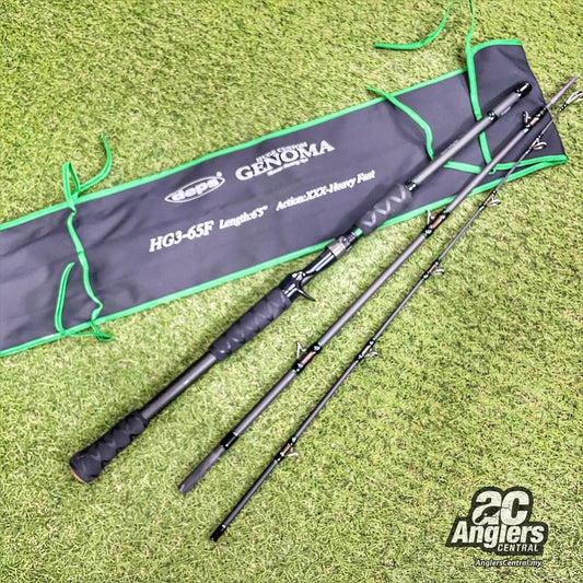Huge Custom Genoma HG3-65F (3pc) (USED, 9.5/10) with rod bag/sleeve