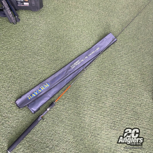 Bayarm BAC602RF5 10-20lb (USED, 9/10) with rod bag/sleeve