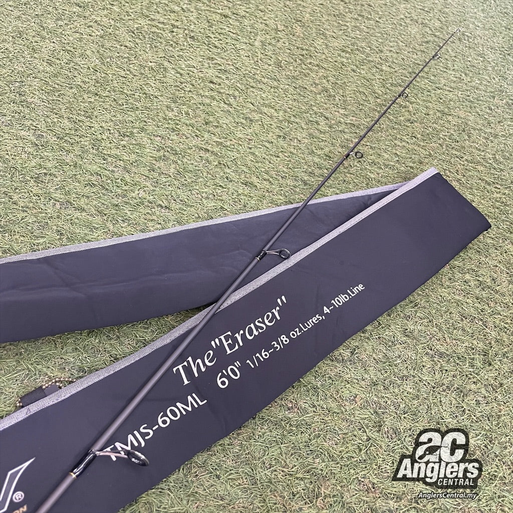 Temujin The Eraser TMJS-60ML 4-10lb Majora (USED, 9.5/10) with rod bag/sleeve