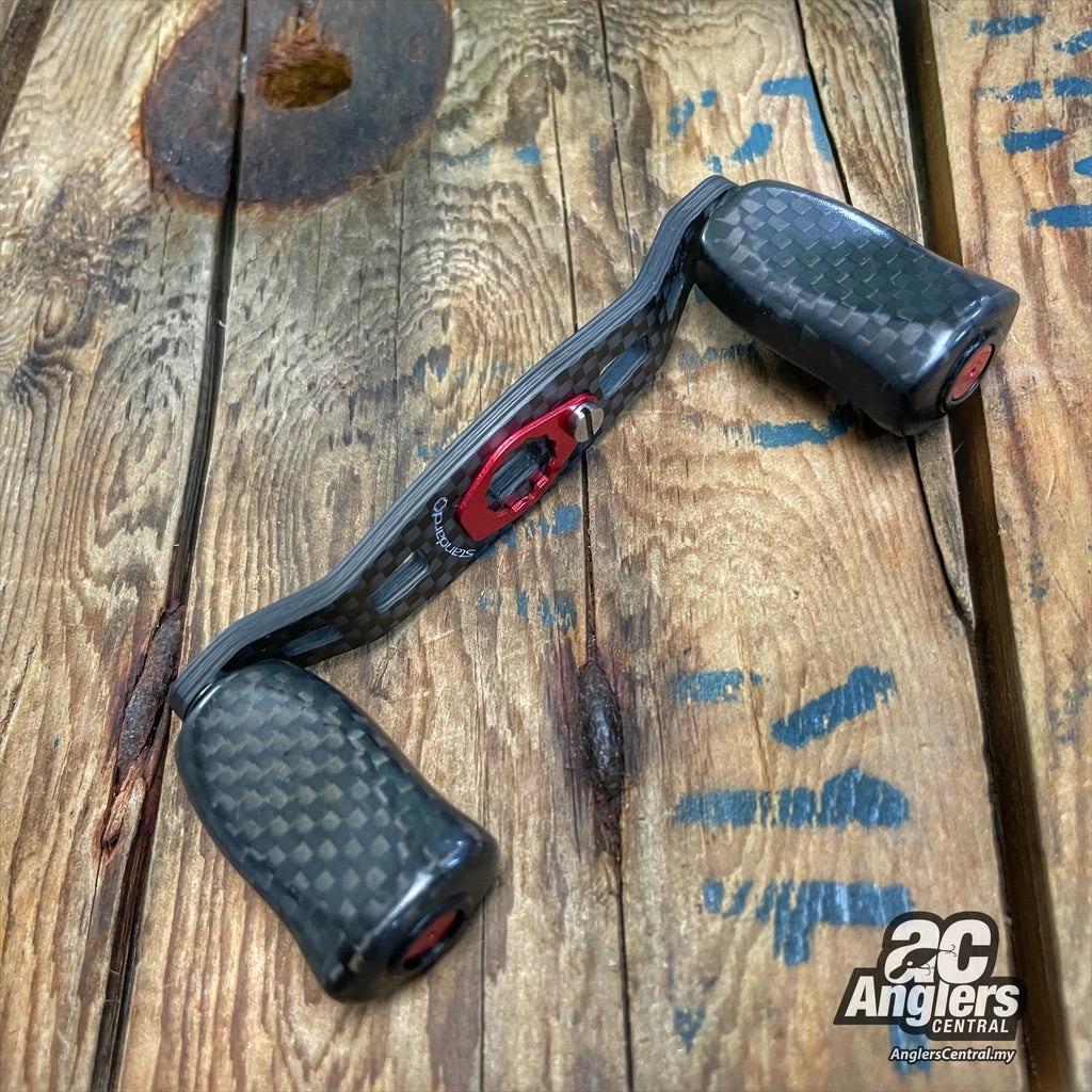 RC-SC 82mm Carbon Handles with i-shape Carbon knobs (USED, M8) Red