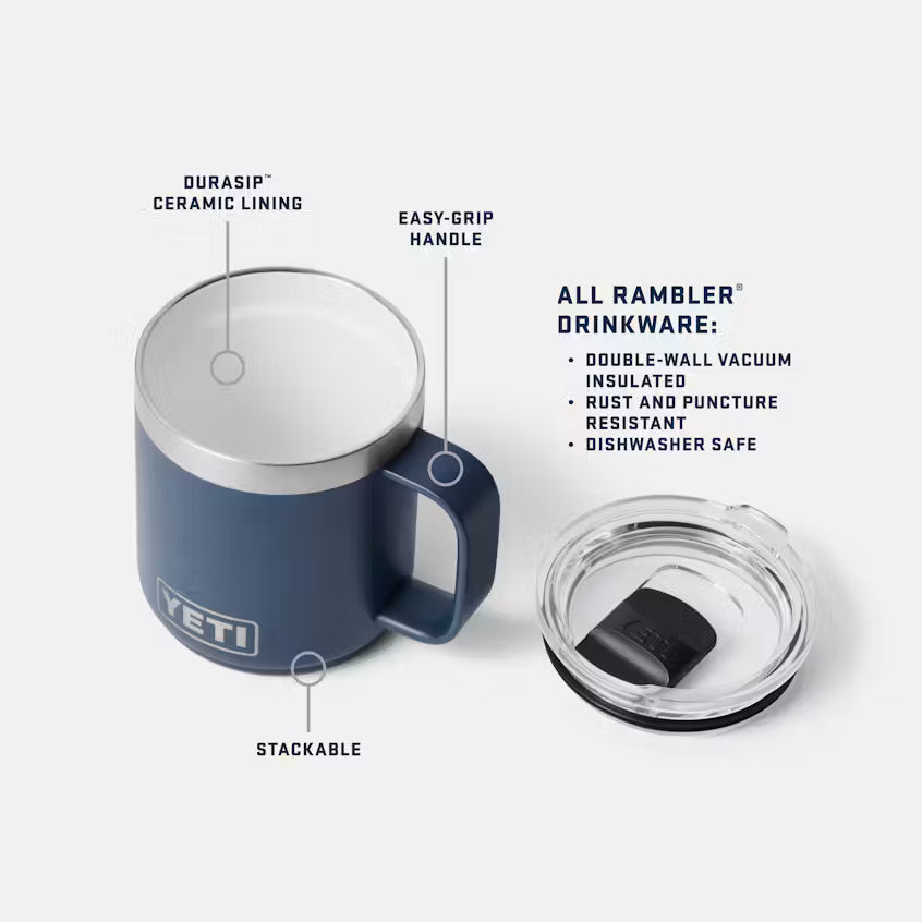 Rambler® 10 oz Stackable Mug  with Durasip™ Ceramic Lining
