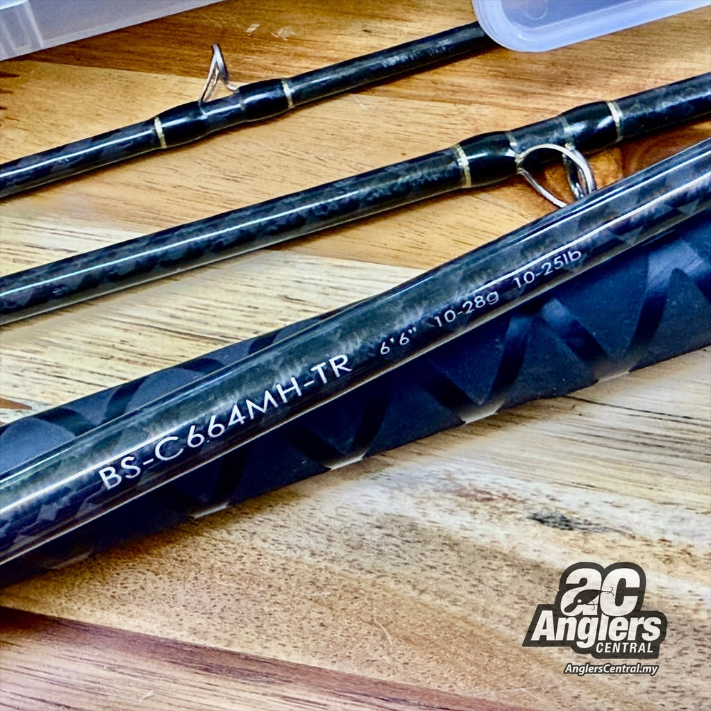 Black Serpent BS-C664MH-TR (USED, 9/10) with rod sleeve, meiho case)