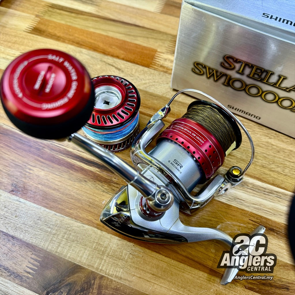 shimano 08 stella sw 10000 xg 08 Stella SW10000XG (USED, 8/10) Box + SOM parts – Anglers Central