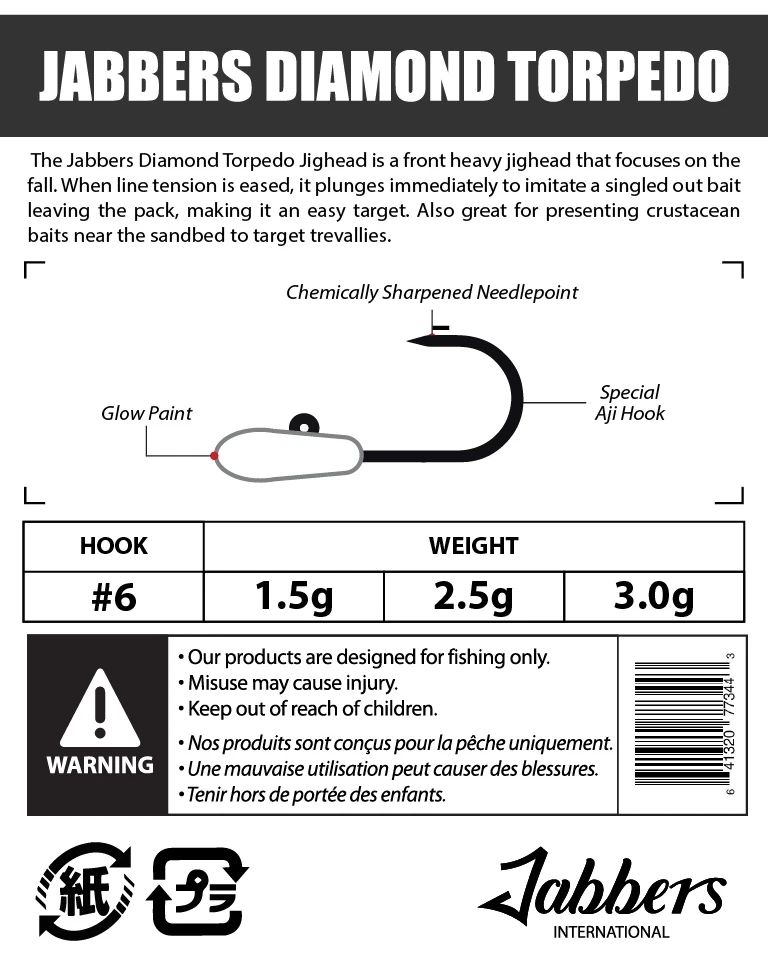 Diamond Torpedo Finesse SW Jighead