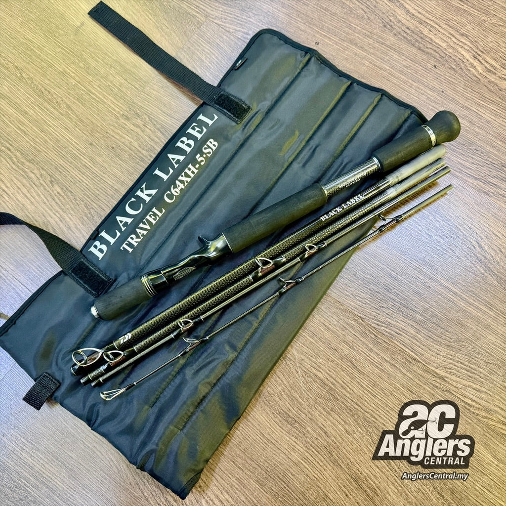 Black Label BLX TRVL C64XH-5-SB 16-35lb (USED, 8.5/10) with rod bag/sleeve