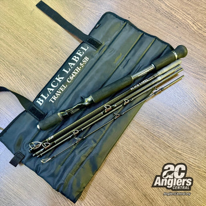 Black Label BLX TRVL C64XH-5-SB 16-35lb (USED, 8.5/10) with rod bag/sleeve