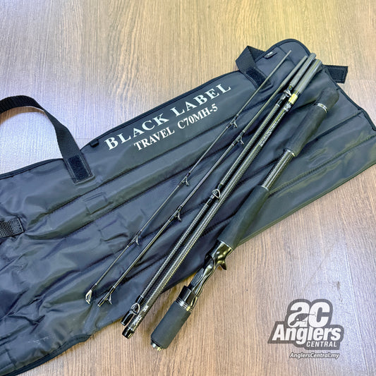 21 Black Label Travel C70MH-5 (USED, 9/10) with rod bag/sleeve