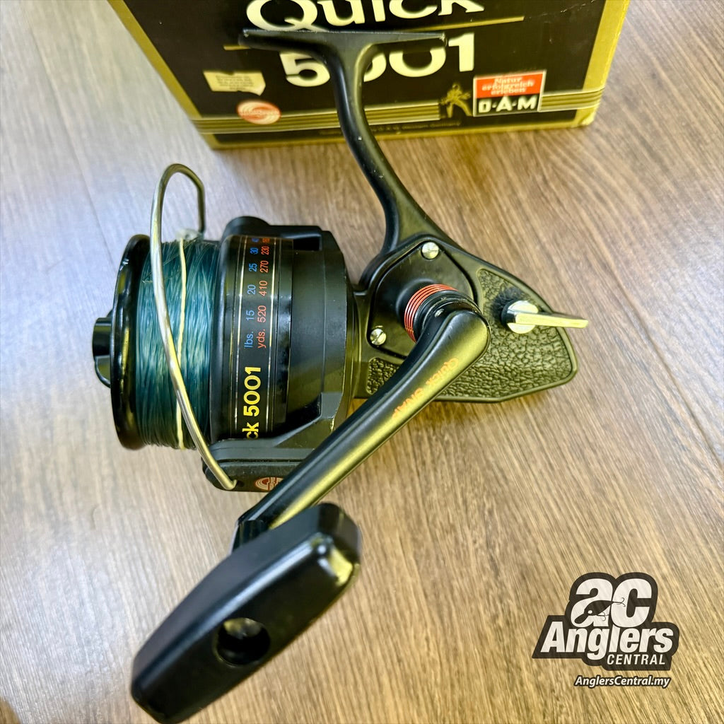 dam quick 5001 fishing reel Dam Quick 5001 (VINTAGE, 9/10) as is – Anglers Central