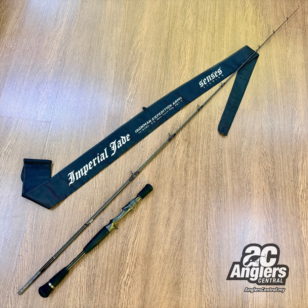 Senses Imperial Jade Ironman Expedition Arms IJ-63ML PE1-3 (USED, 9/10) with rod bag/sleeve