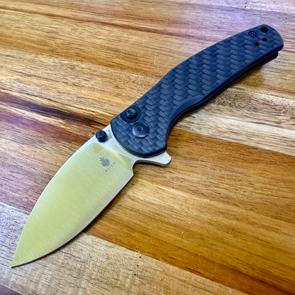 Mini Grouper Nitro V Blade Button Liner Lock Carbon Fiber Handle V3669A1 (3.14" Satin) (USED, 9.5/10)