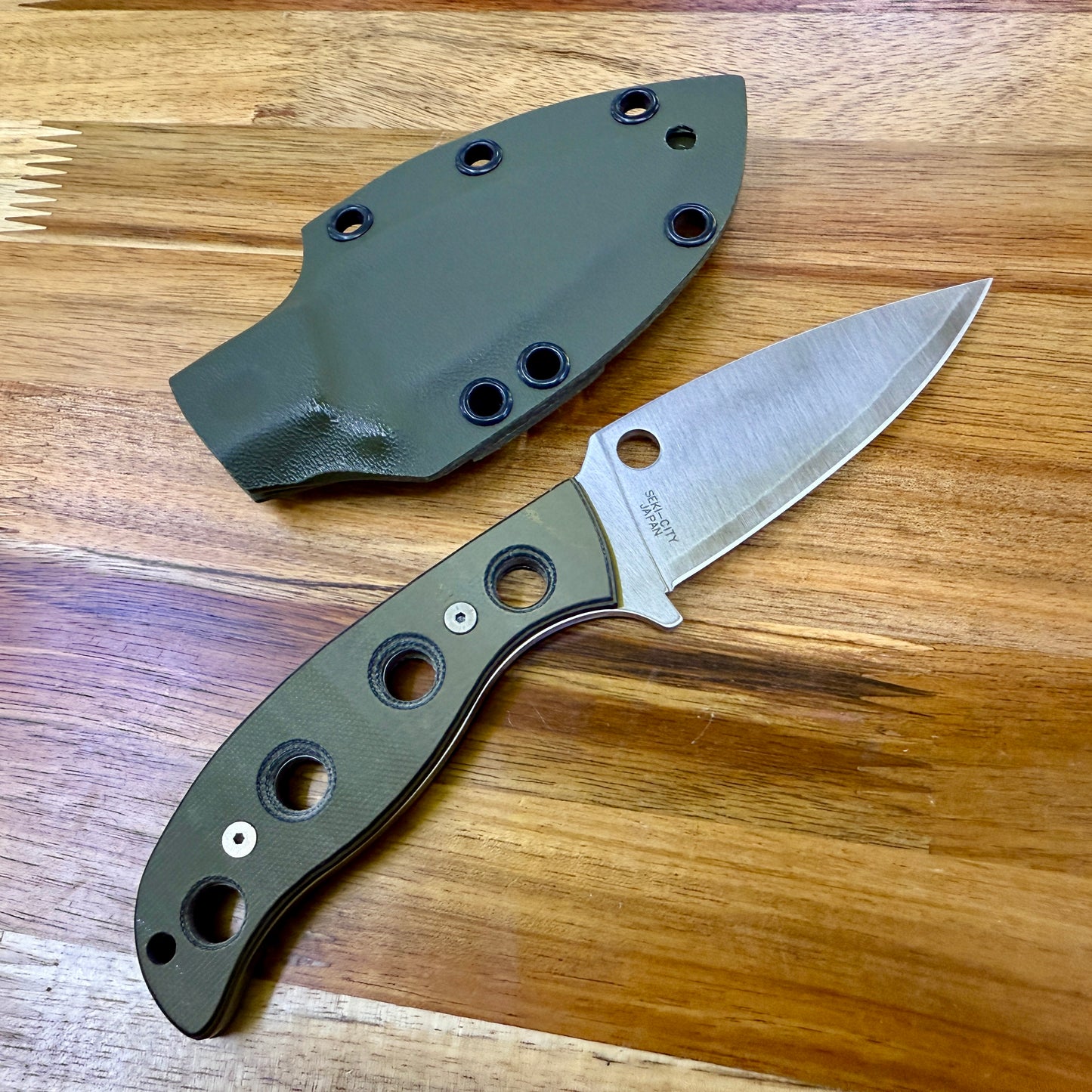 Mule Team™ San Mai MT32P SRS13/SUS405 (with custom G-10 handle & sheath)