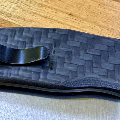 Mini Grouper Nitro V Blade Button Liner Lock Carbon Fiber Handle V3669A1 (3.14" Satin) (USED, 9.5/10)