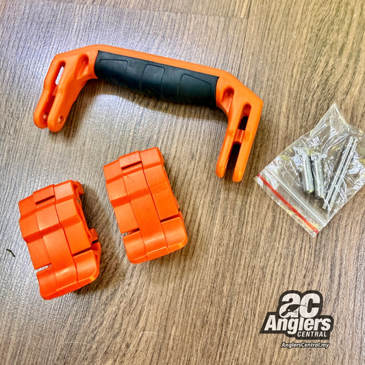 Handle & Latches kit orange (Air Case 1485, 1506, 1507, & 1557) (USED)