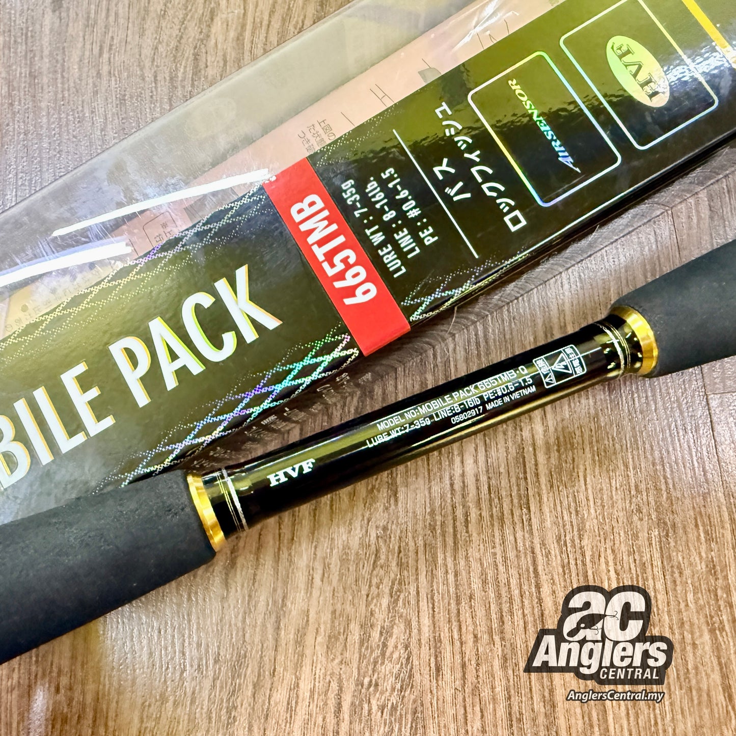 Mobile Pack 665TMB Q 8-16lb Telescopic BC rod (USED, 9/10) with rod bag/box