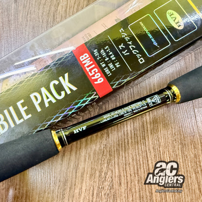 Mobile Pack 665TMB Q 8-16lb Telescopic BC rod (USED, 9/10) with rod bag/box