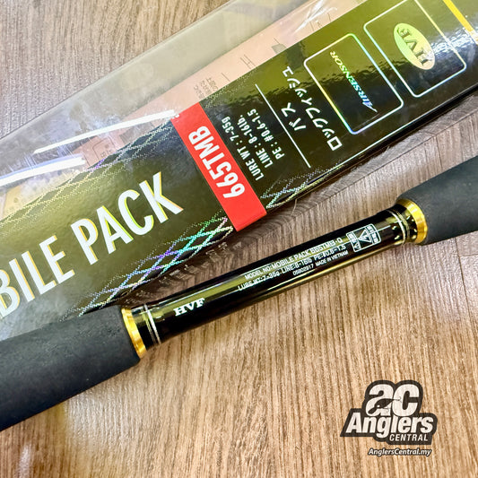 Mobile Pack 665TMB Q 8-16lb Telescopic BC rod (USED, 9/10) with rod bag/box
