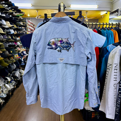 Columbia PFG Omni-Shade Light Blue M (USED, 8.5/10)