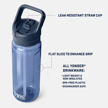 Yonder® 750 mL / 25 oz Water Bottle w Color-Matched Straw Cap