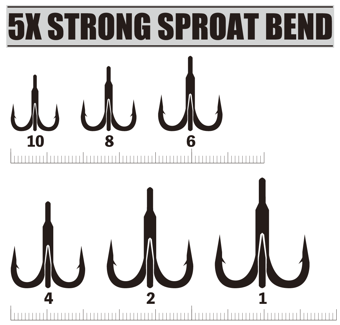 Banshu strong treble hook (5x)