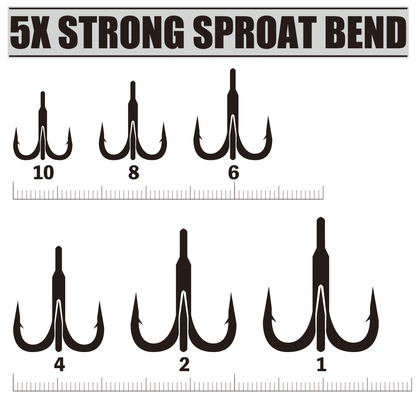 Banshu strong treble hook (5x)