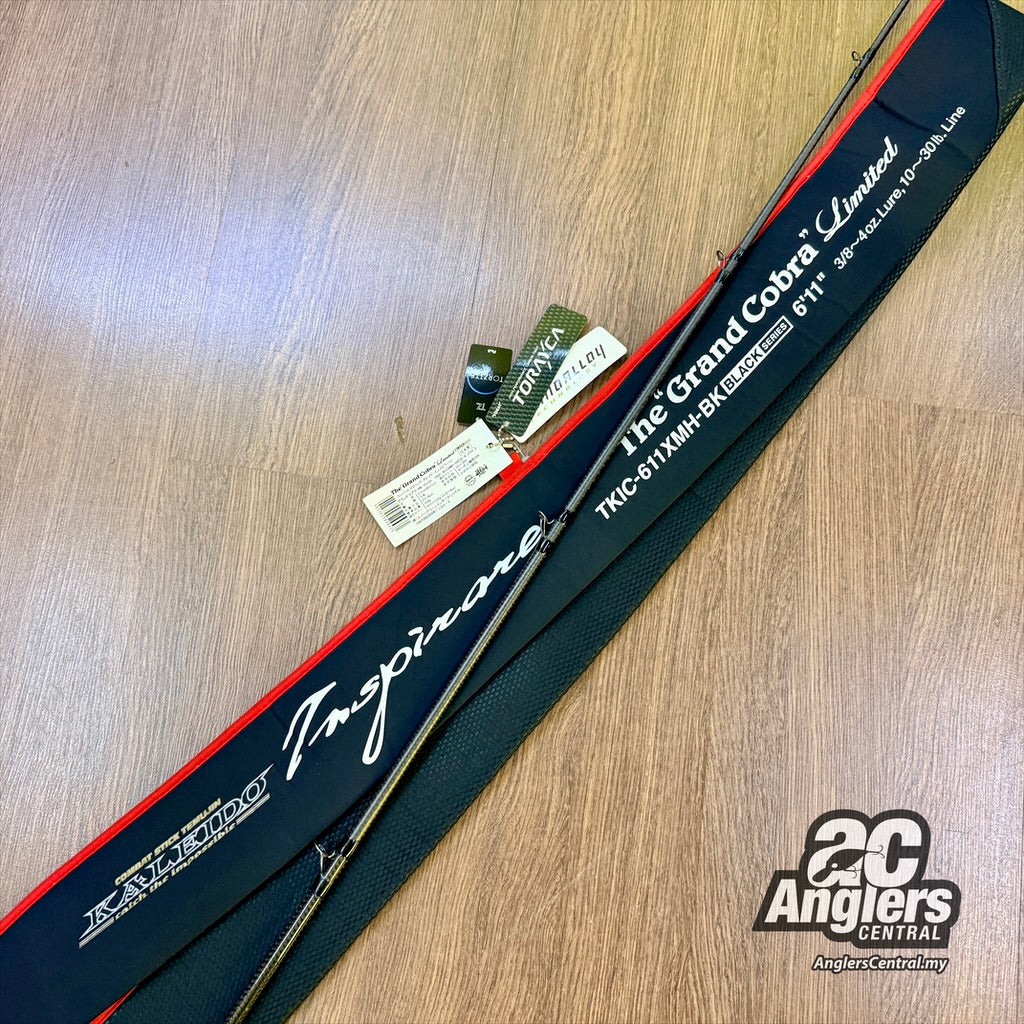 Inspirare Kaleido The Grand Cobra Limited Black Series TKIC-611XMH-BK 10-30lb (USED, 9.5/10) with rod bag/sleeve