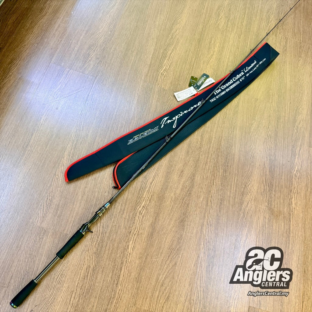 Inspirare Kaleido The Grand Cobra Limited Black Series TKIC-611XMH-BK 10-30lb (USED, 9.5/10) with rod bag/sleeve