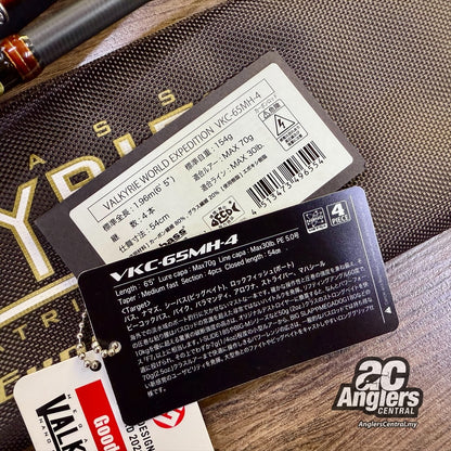 Valkyrie World Expedition VKC-65MH-4 (USED, 9.9/10), with rod sleeve/bag