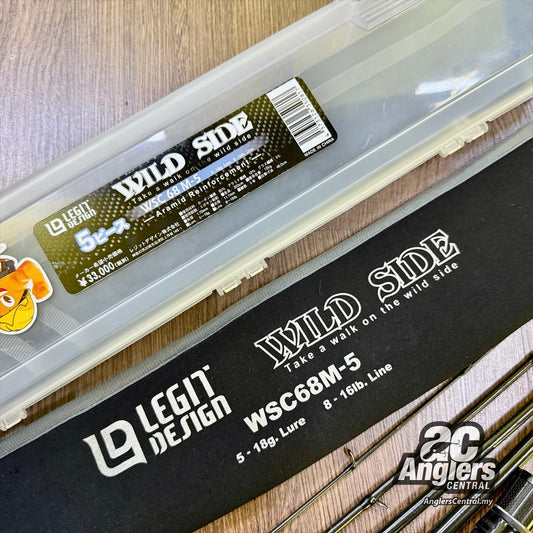 Wild Side WSC68M-5 5pc BC travel 8-16lb (USED, 9/10) with rod bag/sleeve & case