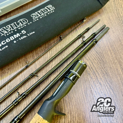 Wild Side WSC68M-5 5pc BC travel 8-16lb (USED, 9/10) with rod bag/sleeve & case