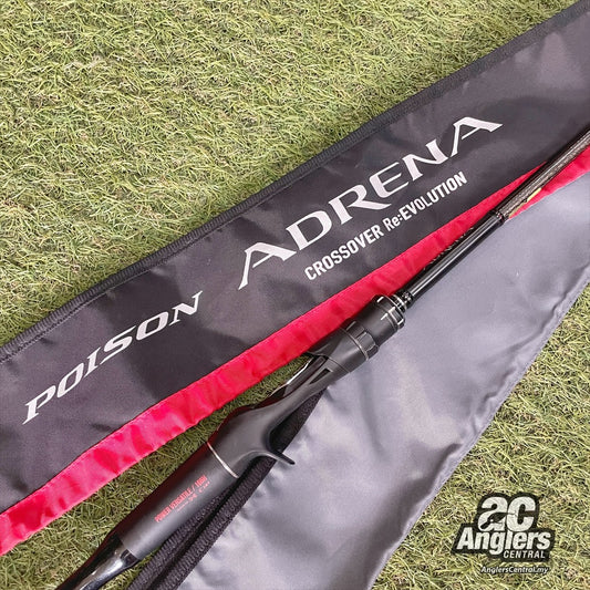 18 Poison Adrena 166H 12-25lb (USED, 8.5/10) with rod sleeve/bag