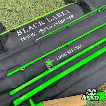 21 Black Label Travel Neon Limited C63MH-5-FR, hujung 2" pendek/dibaiki (USED, 9/10) dengan beg rod/lengan