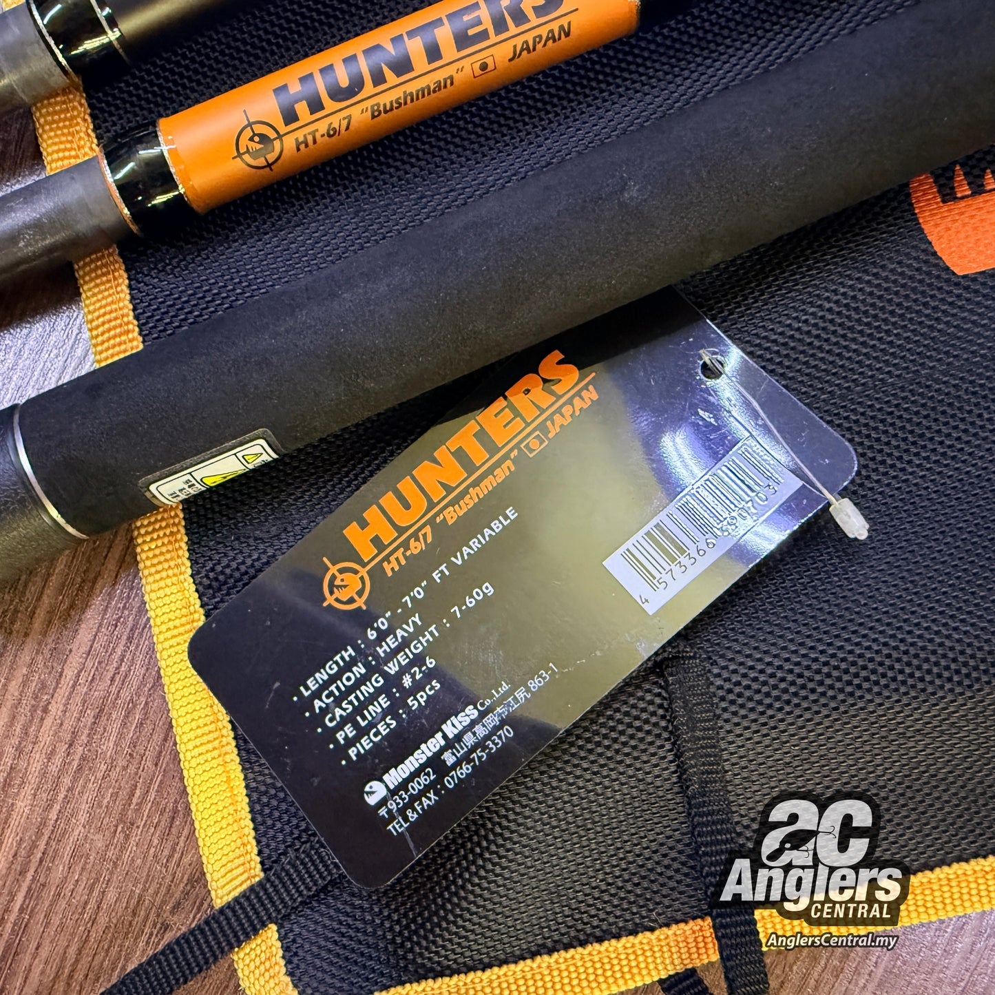 Hunters HT-6/7 Bushman (USED, 9.5/10) with rod bag