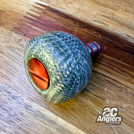 Studio Composite L Round Carbon Knob Silver (USED, 9/10) Shimano/Daiwa A-Type