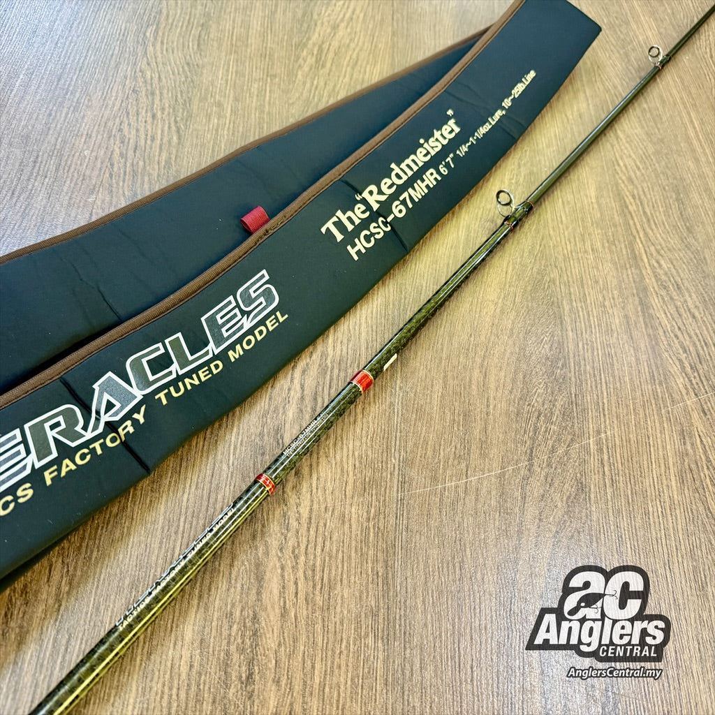 Heracles The Redmeister HCSC-67MHR 10-25lb (USED, 9.5/10) with rod bag/sleeve