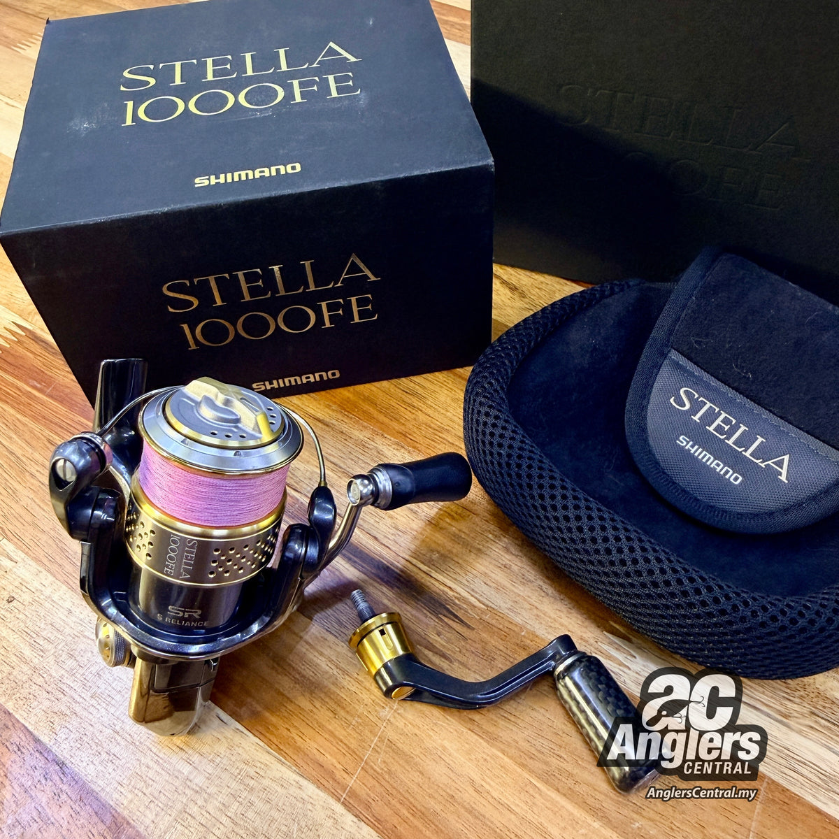 2010 Stella 1000FE (USED, 9/10) complete box set + Ci4+ handle + WP carbon knob