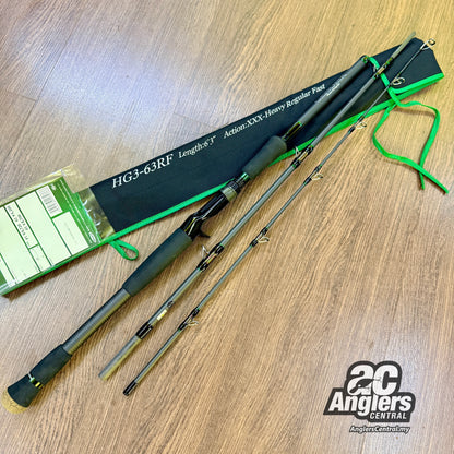 Huge Custom Genoma HG3-63RF (3pc) (USED, 9.5/10) with rod bag/sleeve