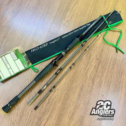 Huge Custom Genoma HG3-63RF (3pc) (USED, 9.5/10) with rod bag/sleeve