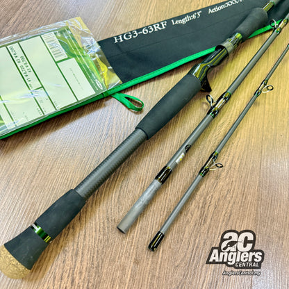 Huge Custom Genoma HG3-63RF (3pc) (USED, 9.5/10) with rod bag/sleeve