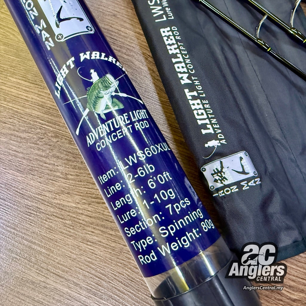 Light Walker LWS60XUL 2-6lb (UNUSED) with rod bag/pouch