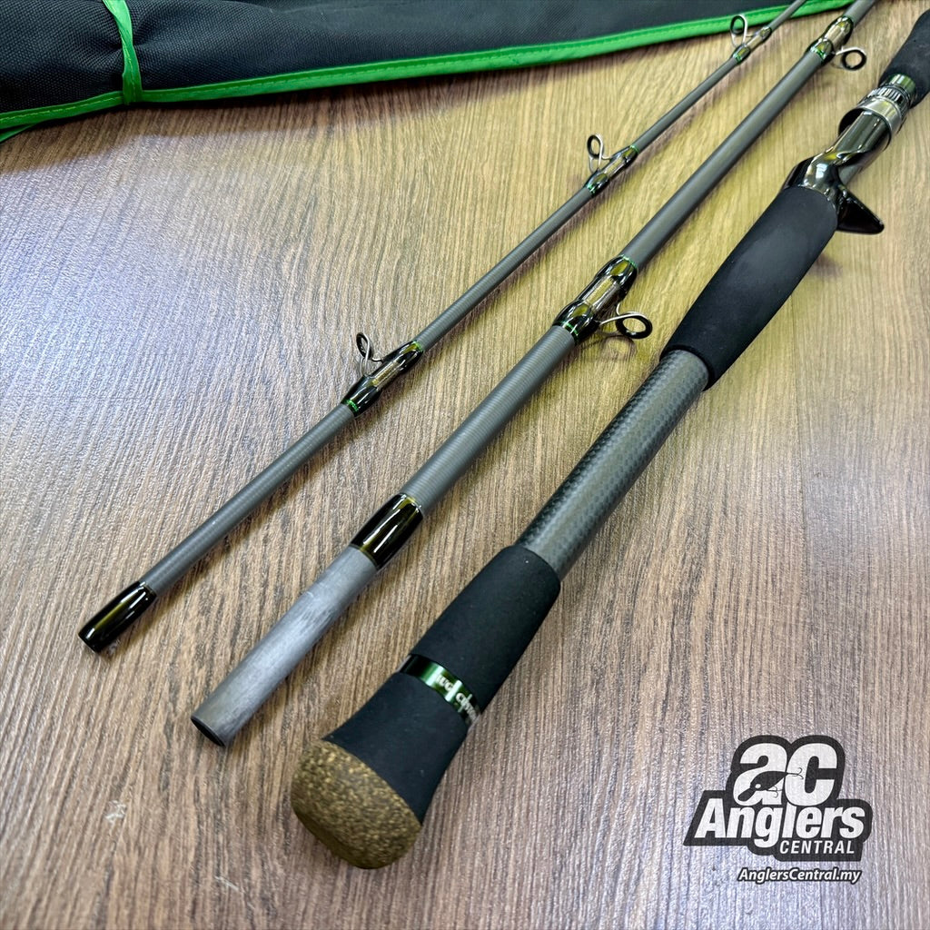 Huge Custom Genoma HG3-65F (3pc) (USED, 9/10) with rod bag/sleeve