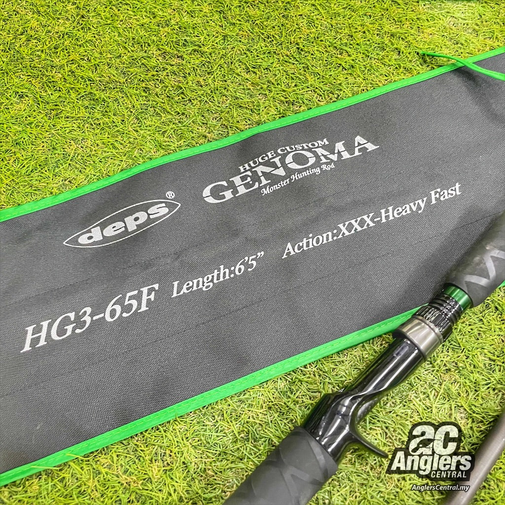 Huge Custom Genoma HG3-65F (3pc) (USED, 9.5/10) with rod bag/sleeve