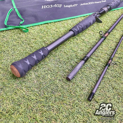 Huge Custom Genoma HG3-65F (3pc) (USED, 9.5/10) with rod bag/sleeve