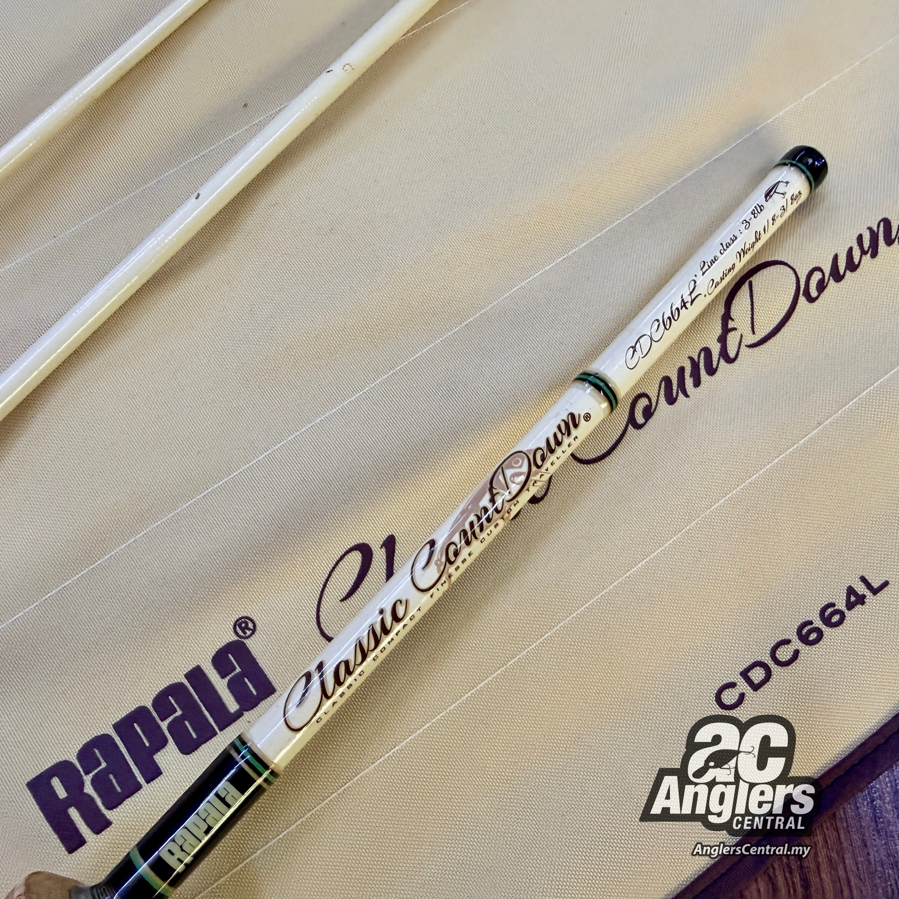 Classic Count Down CDC664L 3-8lb (USED, 9/10) with rod bag/case