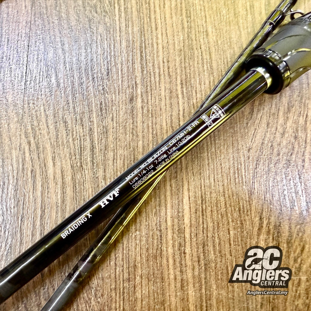 21 Blazon C67MH-2-FR 10-20lb (USED, like new) with rod bag/sleeve