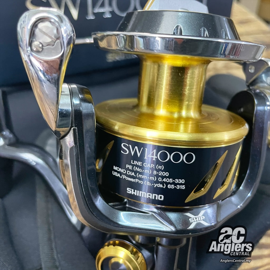 harga reel shimano stella sw 14000 xg 13 Stella SW 14000XG (USED, 9.5/10) complete box set + yumeya knob – Anglers Central